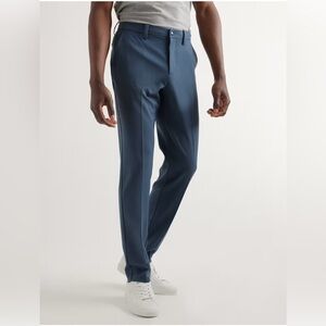 Quince Men’s Pants Ultra-Stretch 24/7 Smart Chino Blue Waist 35 Length 30 NWT